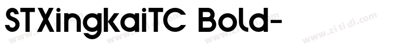 STXingkaiTC Bold字体转换